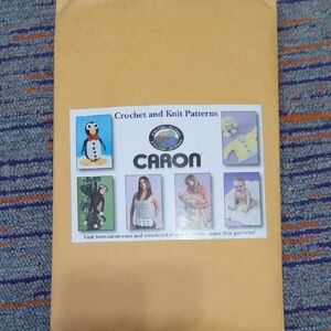 Caron Crochet and Knit Patterns in Tan
